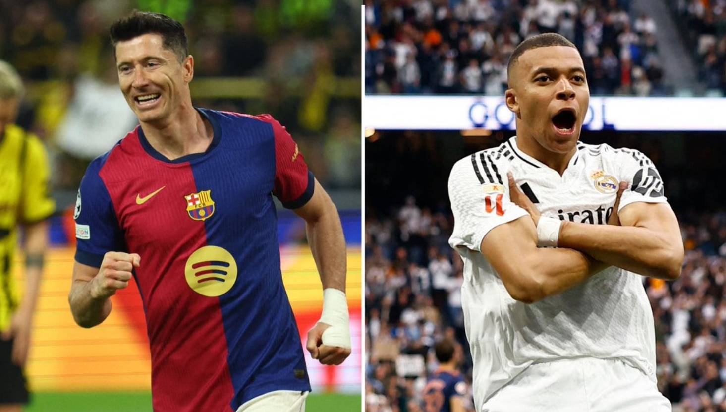 鹿死谁手西甲射手榜：莱万25球姆巴佩24球，明日直接对话！